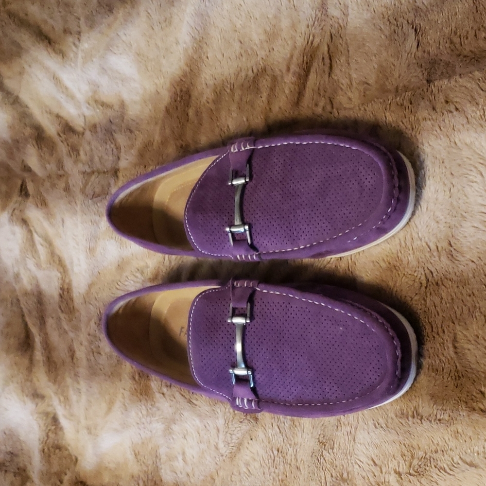 Men's purple faux suede size 10 loafers